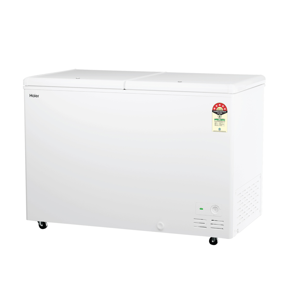 Haier 410 Ltr Double door- White Colour Convertible Hard top Freezer